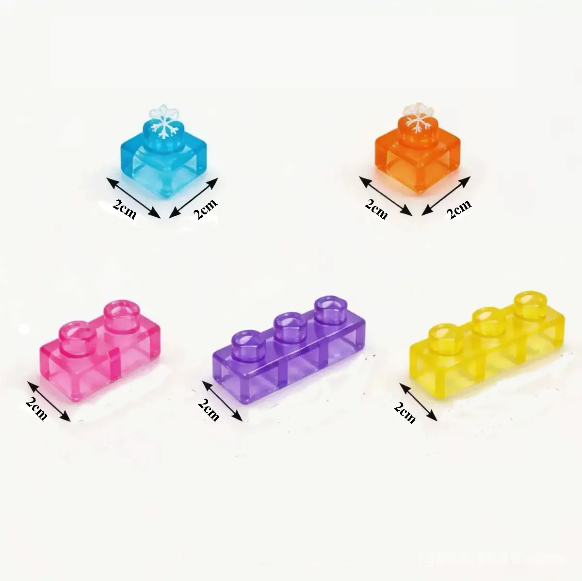 Transparent gummy building bricks educational toy